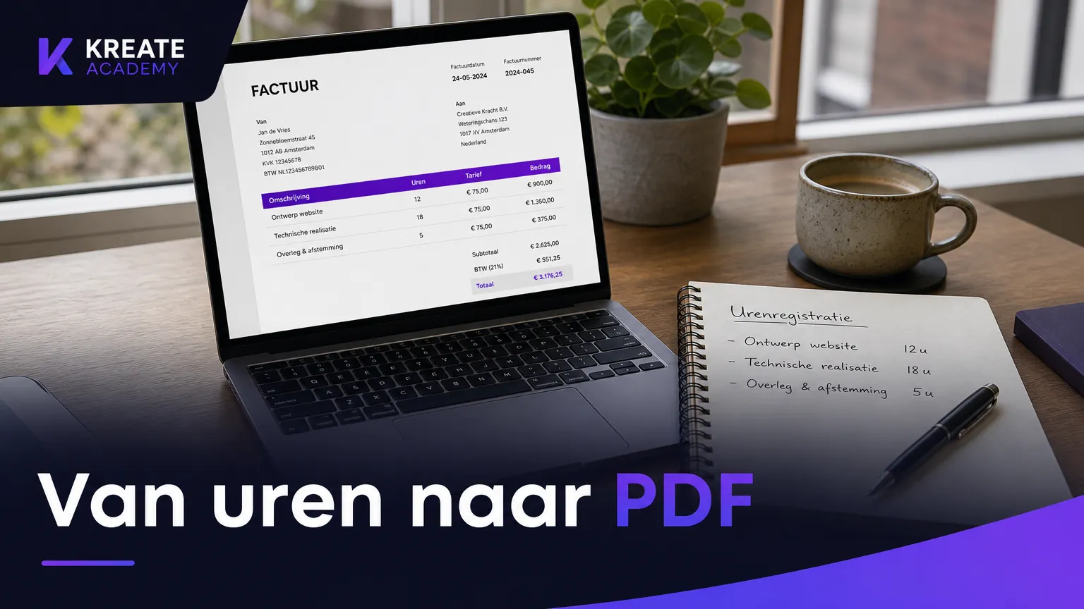 AI factuur maken (Skill): van uren naar PDF-factuur