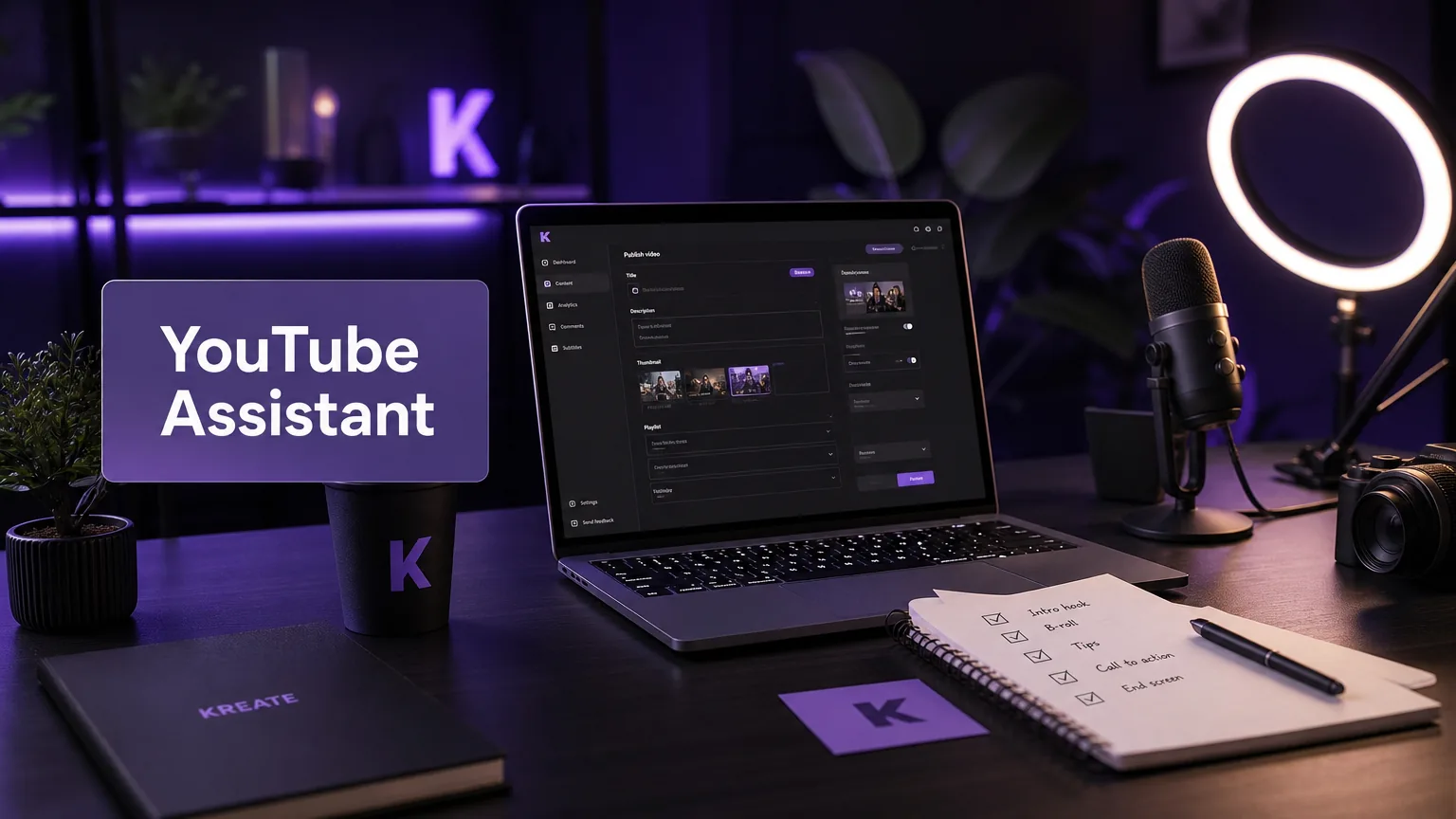 AI YouTube Assistant - maak in minuten een publicatieklare YouTube-workflow