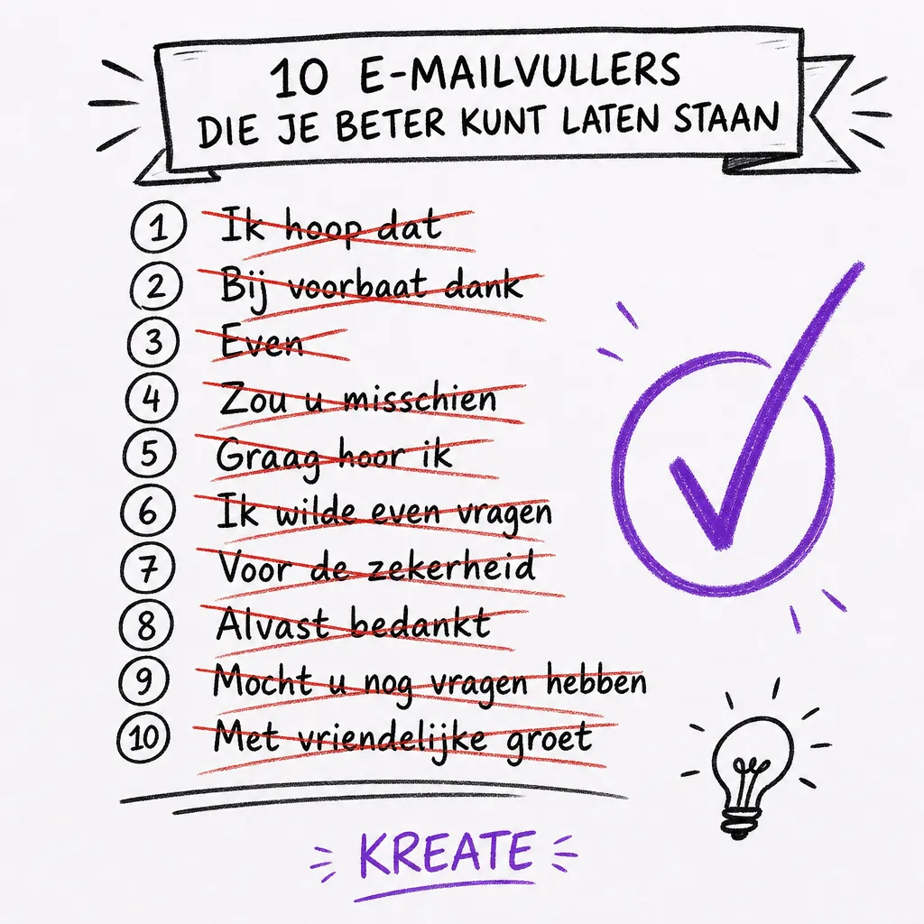 Checklist van 10 stoplappen om uit zakelijke e-mails te verwijderen
