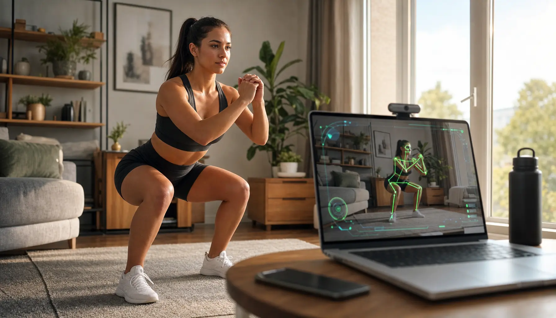 AI-fitnesscoach kijkt mee via je webcam en corrigeert elke beweging
