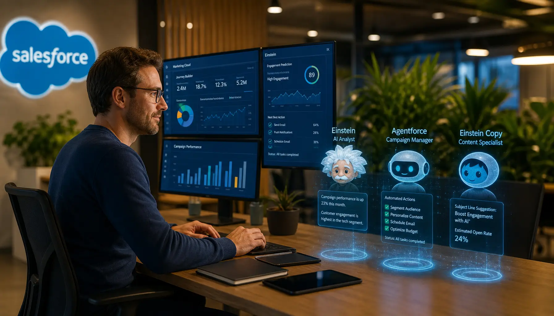 Salesforce introduceert vijf AI-agents voor marketing